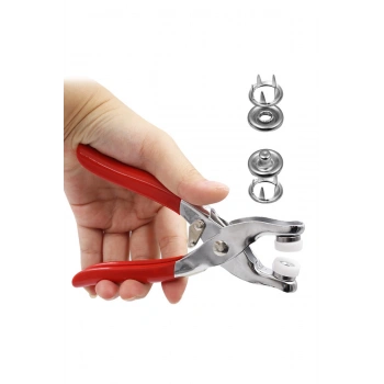 Metal Çıtçıt Düğme Pensesi- 100 Adet Çıtçıt Düğmesi Seti-metal Düğme Yapma Pensesi Ve Düğmesi