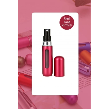 Kırmızı Doldurulabilir Mini Parfüm Şişesi 4ml