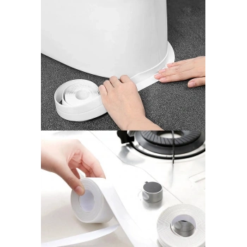 Profesyonel Su Sızdırmaz Akıllı Küvet Lavabo Klozet Banyo Mutfak Kenar Bandı Yapışkanlı Şerit Bant