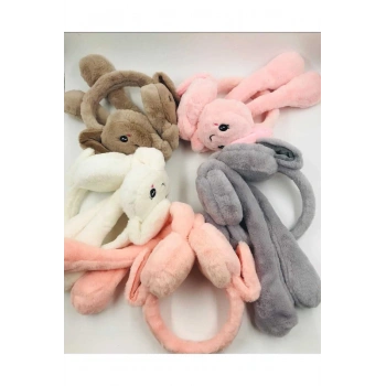 Peluş Tavşanlı Oynar Kulaklı Hareketli Kulaklık