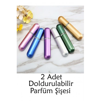2 ADET Mini Dolabilir Cep Küçük Boş Taşınabilir Parfüm Şişesi Kadın Parfüm Erkek Parfüm Şişesi