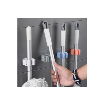 4 Adet Yapışkanlı Mop Tutucu Seti