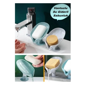 Pratik Sabunluk Vantuzlu Su Giderli Su Tutmaz Katı Sabunluk