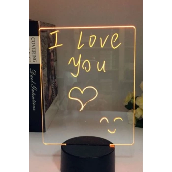 Led Çizim Tableti Gece Lambası Not Panosu
