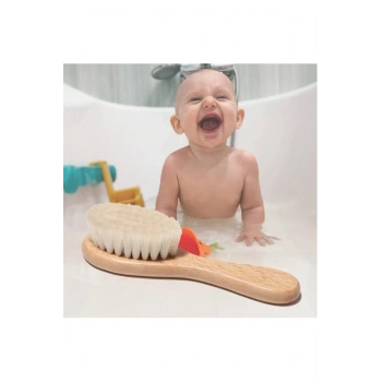 F37 Keçi Kılı Organik Bebek Banyo Tarağı