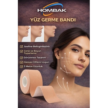 Yüz Gerdirme Bandı Kırışıklık Oluşumunu Engelleme Bandı Kinezyo Bantı 3 Cm 5 Mt