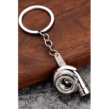 Turbo Motor Anahtarlık Araç Aksesuarı 3D Metal Anahtarlık