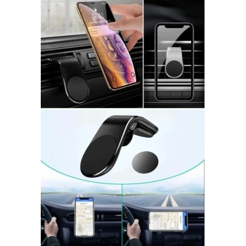 Havalandırma Izgarasına Takılabilen Mandallı Mıknatıslı Oto Araç Içi Manyetik Telefon Tutu