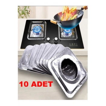 10 ADET Kare Ocak Üstü Yağ Koruyucu Alüminyum Levha 23*23 cm
