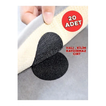Pratik 20 Adet Halı Kilim Minder Nevresim Örtü Kaydırmaz Cırt Bant Seti Yapışkanlı Halı