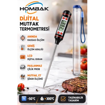 Mama Sıcaklık Ölçüm Süt Isı Ölçer Gıda Derece Ölçer Termometre Dijital Pasta Malzemeleri
