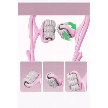 Özel 6 Tekerlekli Boyun Masaj Aleti Pembe