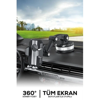 360° Döner Yüzey Vakumlu Telefon Tutucu