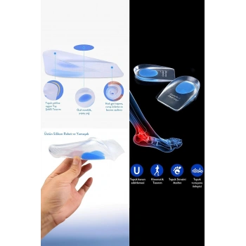 Topuk Dikeni Giderici Ayakkabı Altlığı Silikon Altlık Silikon Taban Kadın Erkek 2 Adet