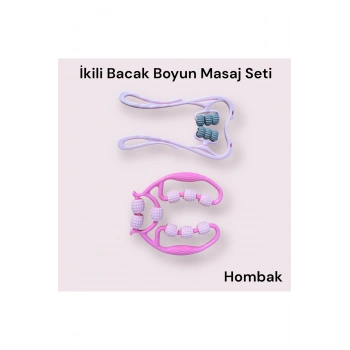 İkili Set Kas Gevşetici Masaj Aleti 9 Tekerlekli Ayarlanabilir Lenf Drenaj Rulosu Bacak Kol Selülit
