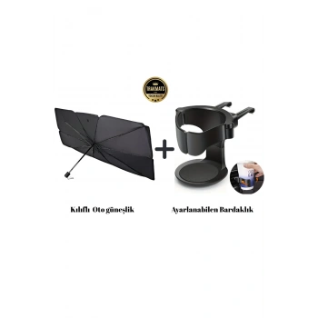 Peugeot 2008 Universal Araç İçi Ön Cam Katlanabilir Şemsiye Güneşlik Ve Bardaklık