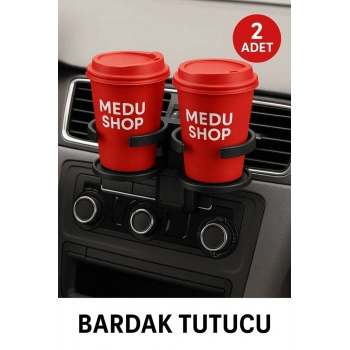 2 Adet Katlanabilir Araç Içi Havalandırma Tipi Bardak Uyumlu Tutucu – Katlanabilir Ve Kaymaz Tabanlı