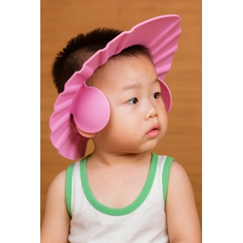 Ayarlanabilir Bebek Banyo Şapkası 1 adet pembe duş şapka bebek şampuan