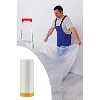 Boya Badana Eşya Koruma Hışır Örtüsü 180cm x 15 mt Yapışkanlı Hışır Örtü