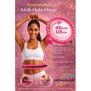HulaHoop Bel Bölgesi Ayarlanabilir Akıllı Bel İnceltme Egzersiz Çemberi