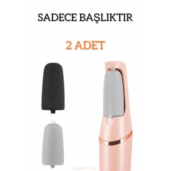 (Sadece Yedek Başlık) Şarjlı Ayak Topuk Törpüsü Yedek Başlıkları 2 Adet Yedek Başlık