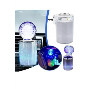 Oto İçin Renkli LED Küllük Kapaklı, Işıklı Tasarım