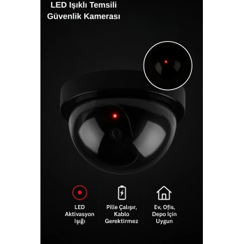 LED Işıklı Temsili Dome Güvenlik Kamerası – Caydırıcı Temsili Kamera