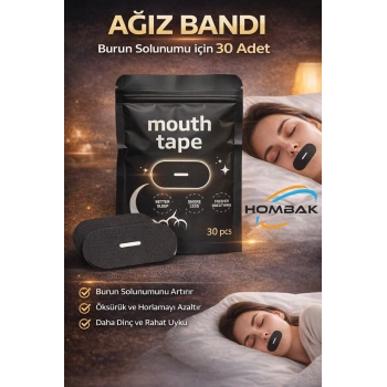 Horlama Önleyici Ağız Bandı 30 Adet, Premium Ağız Kapama Bandı (MOUTH TAPE), Ağız Uyku Bandı