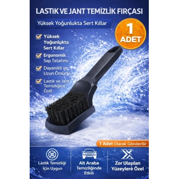 Oto Jant Temizleme Fırçası Zorlu Kirlerde Etkili Dayanıklı Kıl Yapılı Araç Jant Temizlik Fırçası