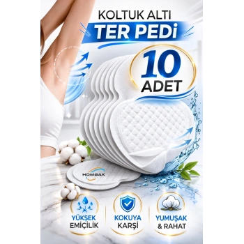 10 Adet Koltuk Altı Ter Pedi Ter Emici, Koku Yapmayan, Giysi Koruyucu Ter Önleyici Ped