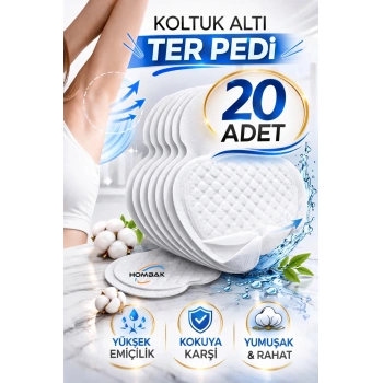 20 Adet Koltuk Altı Ter Pedi Ter Emici, Koku Yapmayan, Giysi Koruyucu Ter Önleyici Ped