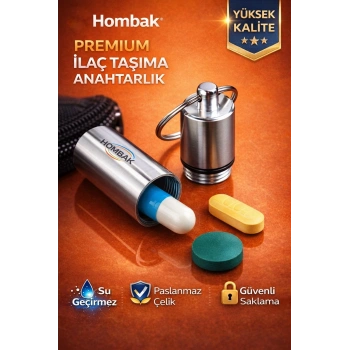 Mini Tablet Ilaç Hap Taşıma Kutusu Anahtarlık Su Geçirmez 3cm X 1,3 Cm