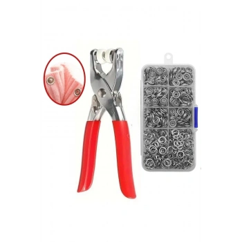 200 Pcs Metal Çıtçıt Pense Seti Paslanmaz Çelik Bebek Elbise Montajı