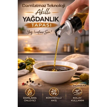 Akıllı Yağdanlık Tapası Damlatmaz Kontrollü Akış Yağ Şişesi Aparatı