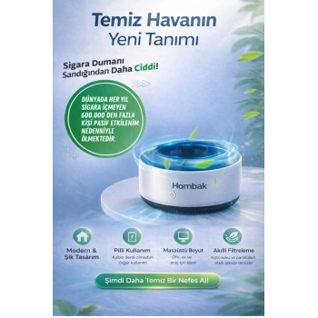 Pilli Dumanı Ve Kokuyu Hapseden Kül Tablası, Akıllı Kokusuz Küllük, Duman Çekici Küllüğü