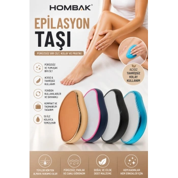 Epilasyon Taşı – Tüy Alma Taşı, Ağrısız & Tahrişsiz Tüy Temizleme Aparatı, Yeniden Kullanılabilir