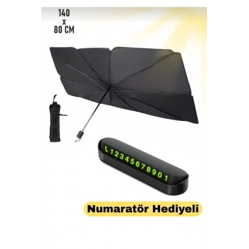 Katlanabilir Oto güneş Şemsiyesi Numaratör hediyeli