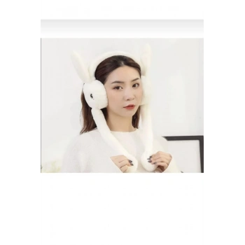 Peluş Tavşan Kulaklıklı Hareketli Yumuşak Kulaklık