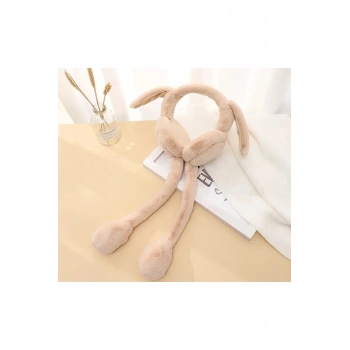 Peluş Tavşan Kulaklıklı Hareketli Yumuşak Kulaklık