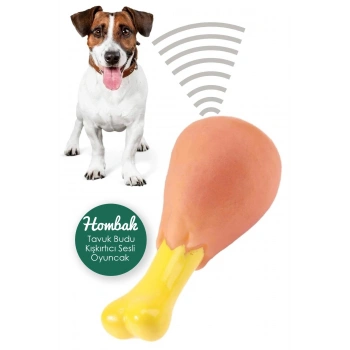 Sevimli Eğitici Eğlenceli Köpekler Için Tavuk Budu Sesli Oyuncak - 1 Adet