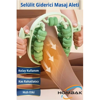 13 Tekerlekli Sıkılaştırıcı Selülit Karşıtı Kas Gevşetici Masaj Aleti Lenf Drenaj Rulosu