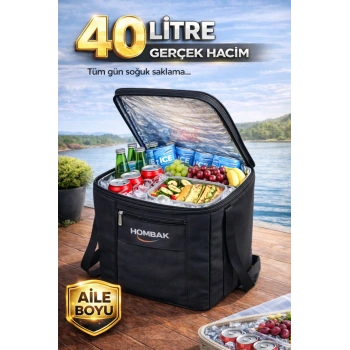 40 Litre Termos Çanta – Isı Yalıtımlı Soğuk/Sıcak Tutucu Piknik & Kamp Buzluk Çantası Aile Boyu