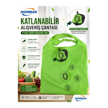 Katlanabilir Alışveriş Plaj Çantası 38x58 cm – Taşınabilir Portakal Kese Tasarımlı, Yıkanabilir, Çevre Dostu Bez Market Çantası