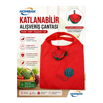 Katlanabilir Alışveriş Plaj Çantası 38x58 cm – Taşınabilir Portakal Kese Tasarımlı, Yıkanabilir, Çevre Dostu Bez Market Çantası