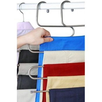 2 Adet Krom Dolap Içi Akıllı Askı Pantolon Askısı