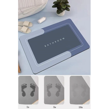 Özel Banyo Paspası Kaymaz Tabanlı Su Emici Yapı 40x60cm Kare