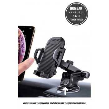 Uzayabilen Vantuzlu Cep Araç Telefon Tutucu Oto Araba Içi Telefon Tutacağı 360