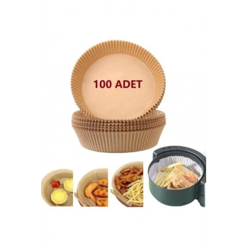 100 Adet Pişirme Kağıdı Yuvarlak - Air Fryer Liners Hava Fritözü