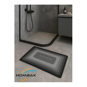 Bathroom Sihirli Su Emici Banyo Paspası Kaymaz Tabanlı Abdest Paspası 3 Mm 38x58