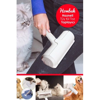 Hazneli Kedi Köpek Tüy Temizleyici Kıl Toz Toplayıcı Kazak Halı Tiftik